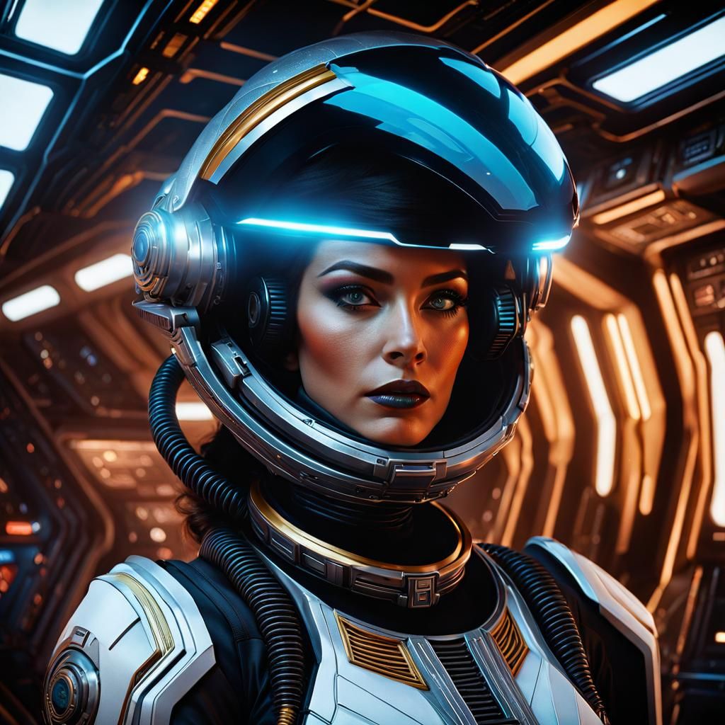 Beautiful space pilot AI Generated Artwork NightCafe Creator