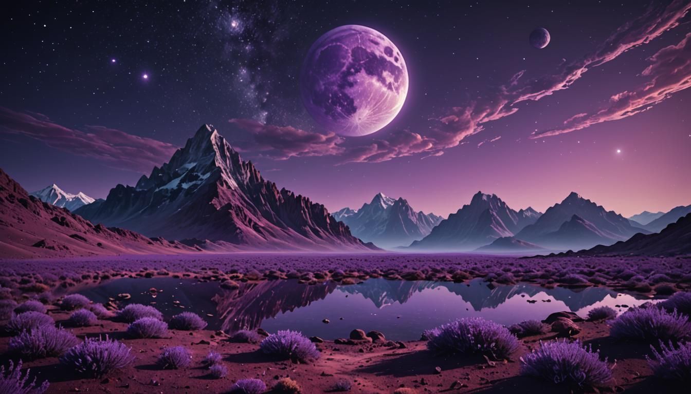Lavender moonscape