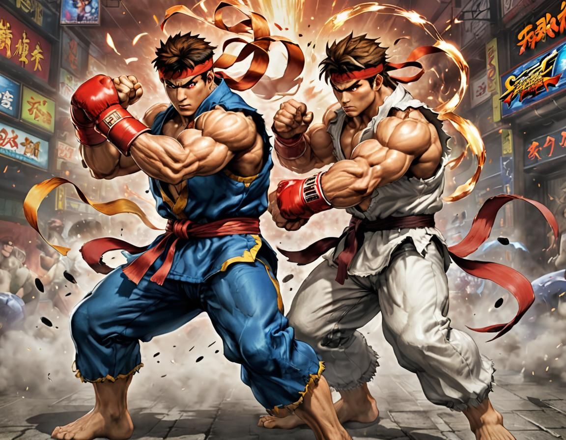 Creating a fusion between a character from *Street Fighter* ...