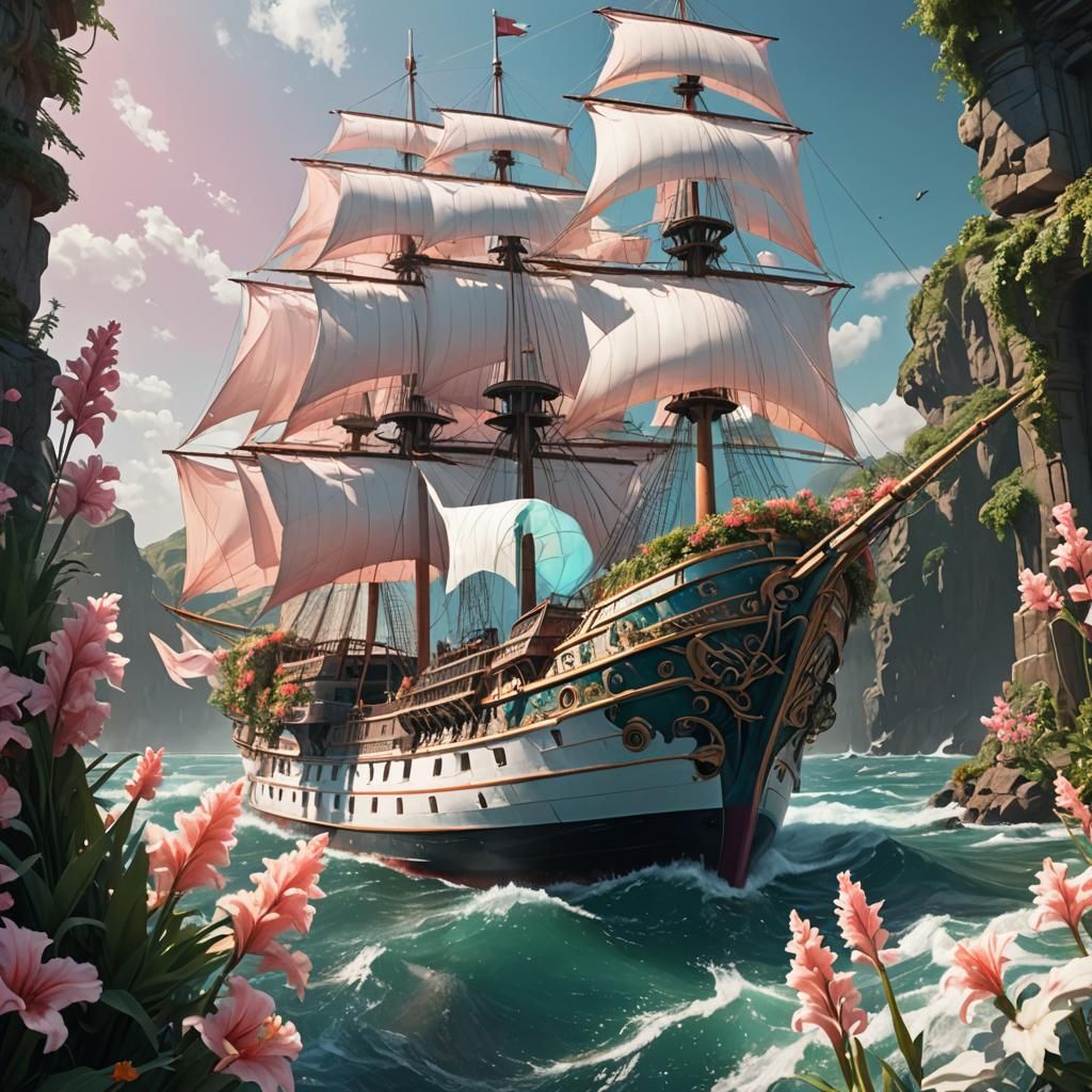 white ship