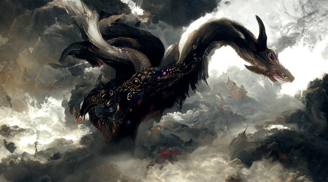 Gigantic wyvern hydra - AI Generated Artwork - NightCafe Creator