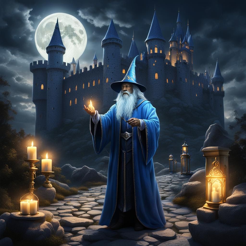 An evil blue wizard.