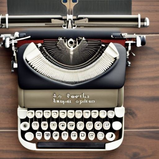 Typewriter AI Generated Artwork NightCafe Creator