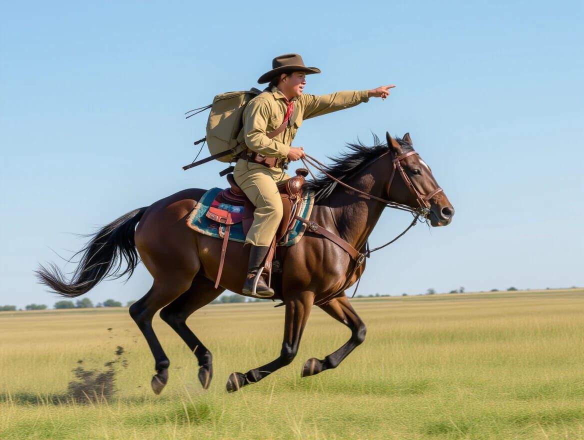 scout on a horse back
