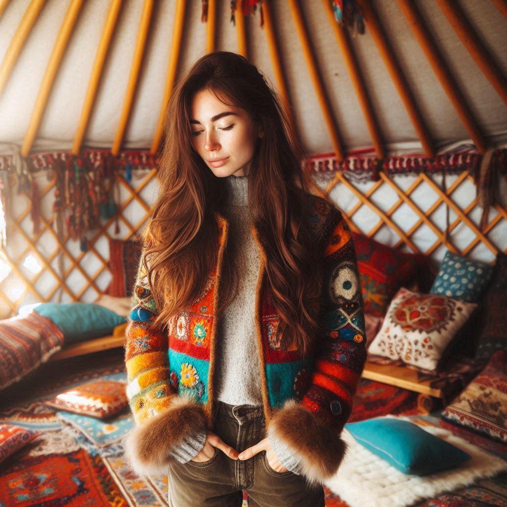 Portrait in a yurt