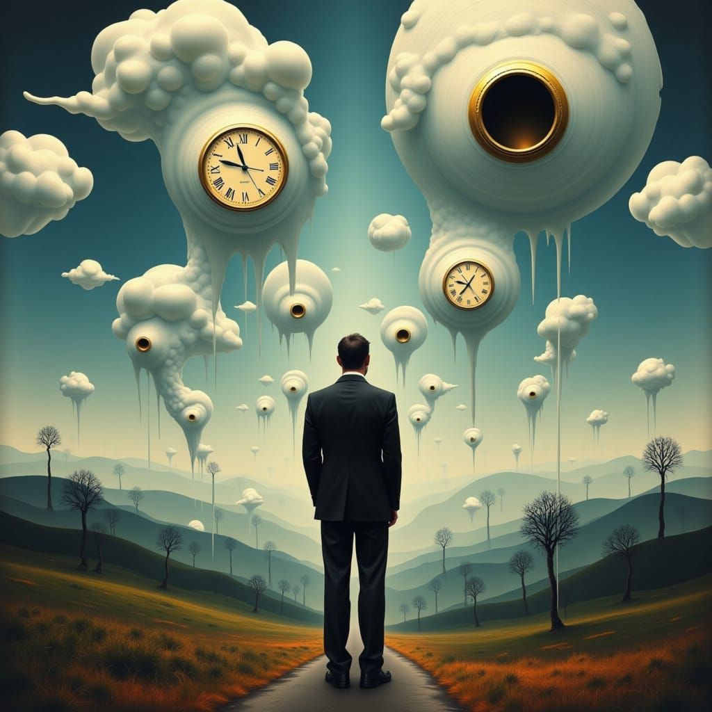 <lora:Magritte and Friends:1.0>surreal man