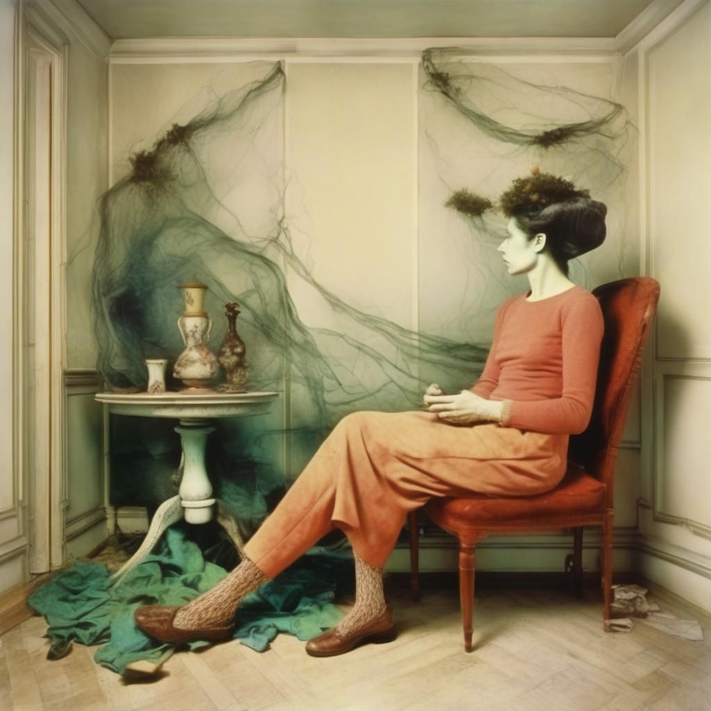 A woman with her thoughts