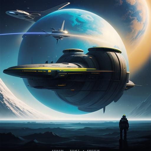 Retro future art, planetary