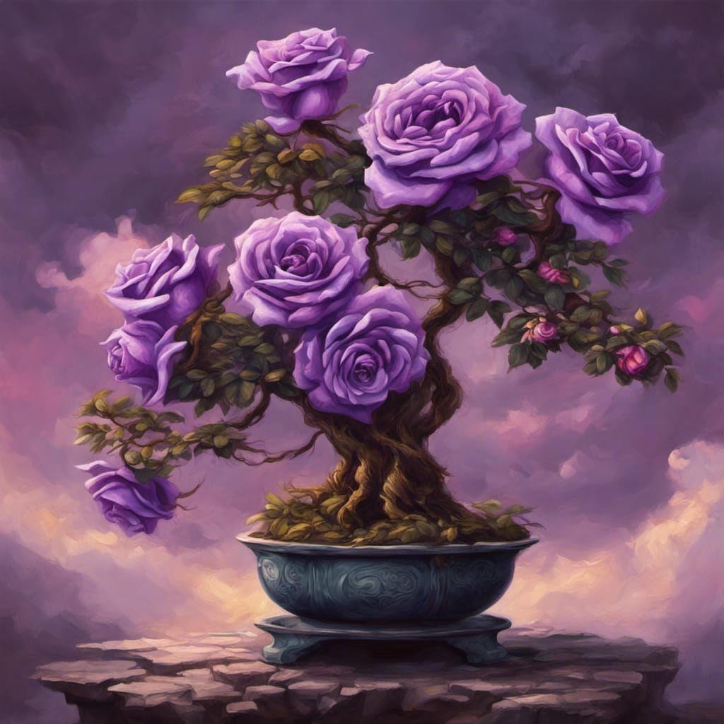 Bonsai Roses Germany Rare Purple Dragon
