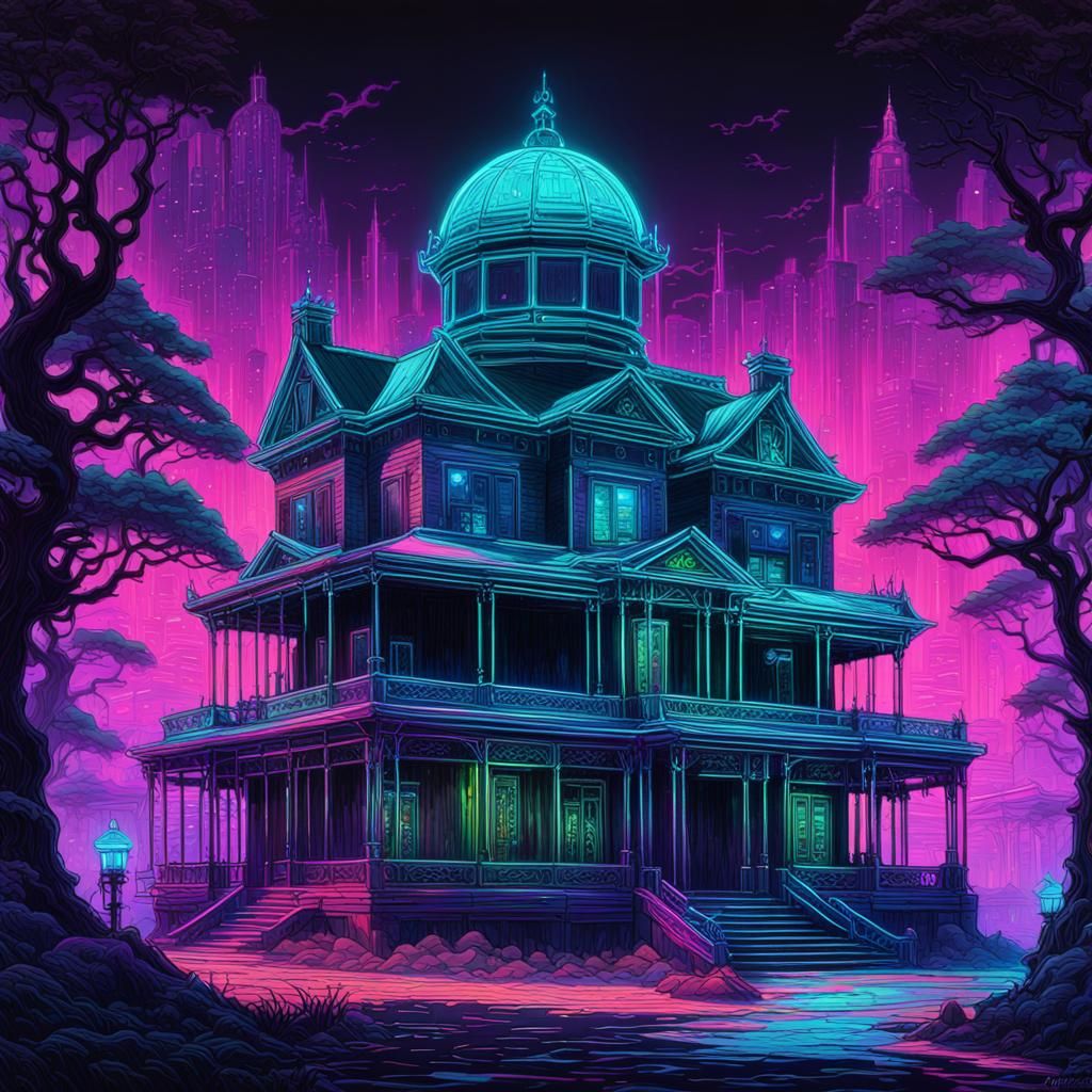 Haunted Mansion - AI Generated Artwork - NightCafe Creator