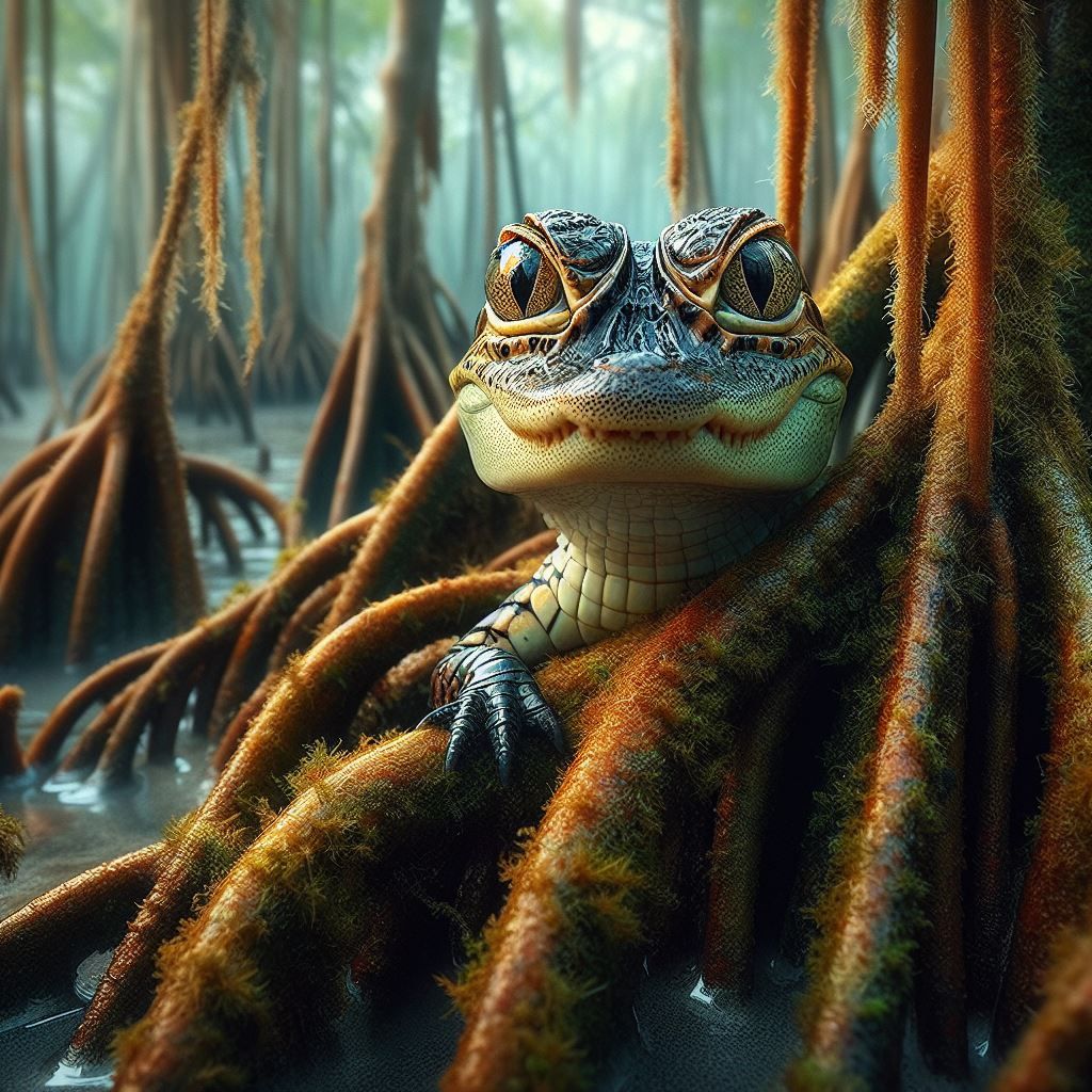 I see you! (Baby American alligator)