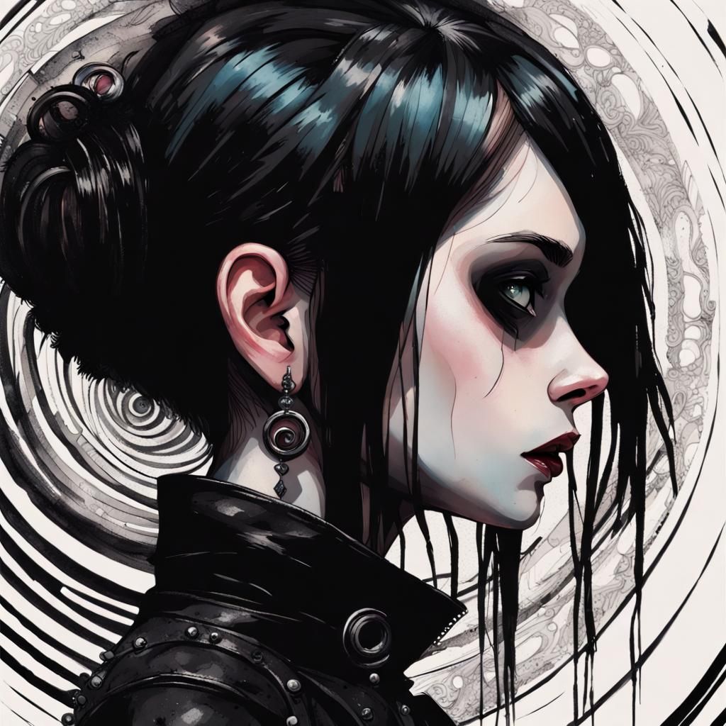 Gothic punk girl - AI Generated Artwork - NightCafe Creator