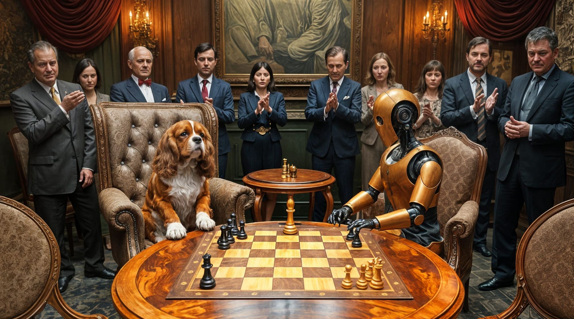 Dog Versus Android Chess Match