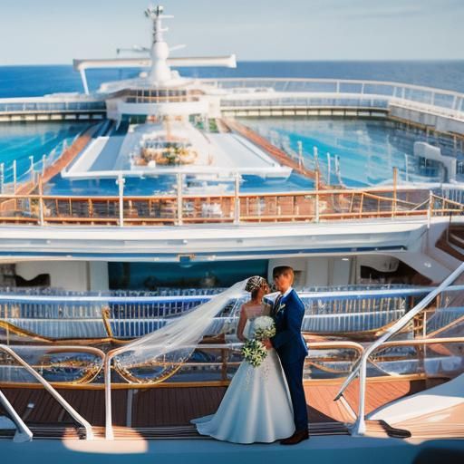 a wonderful wedding on a cruise ship bride and groom