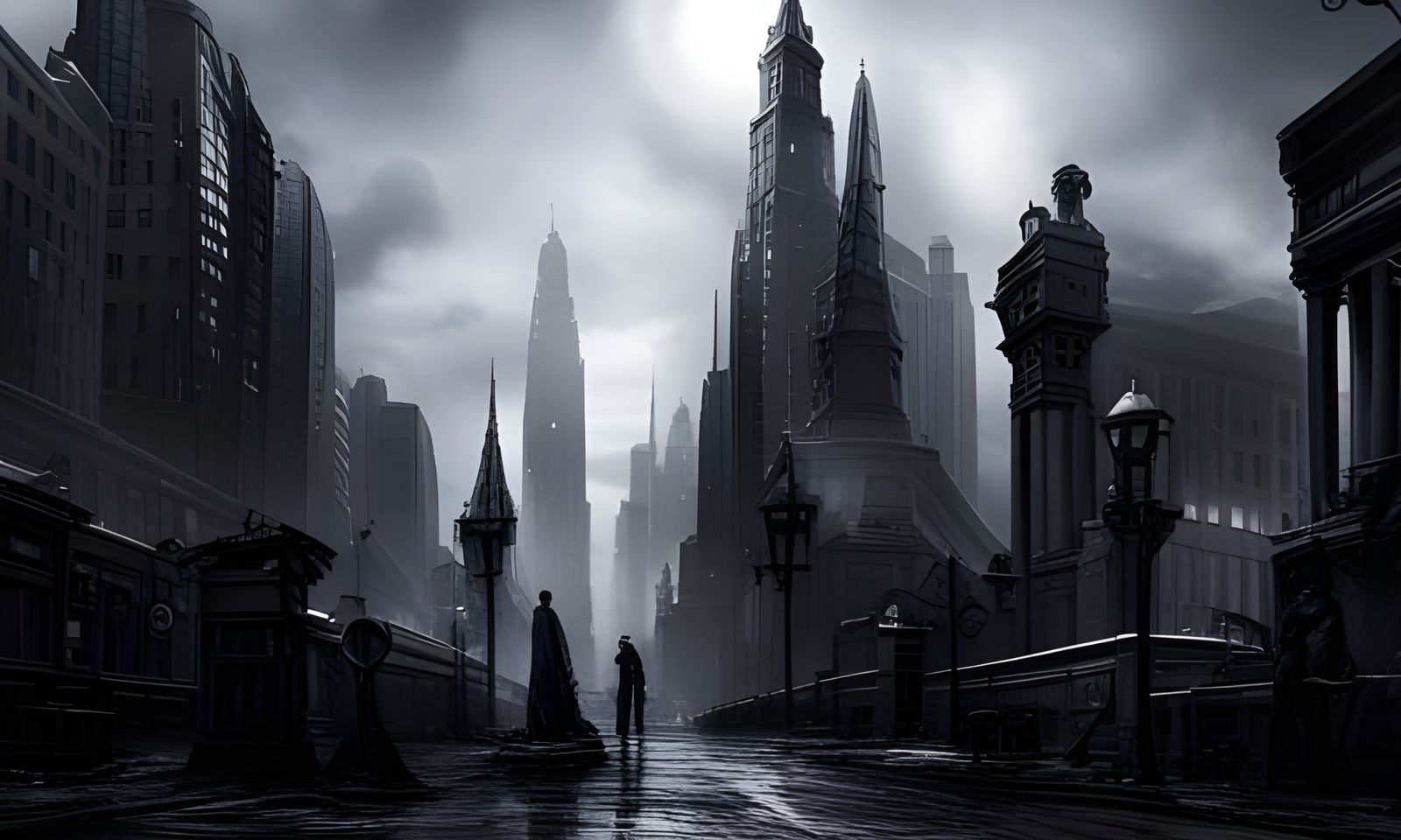 Sinister Noir Cityscape - Collection - AI Generated Artwork - NightCafe ...