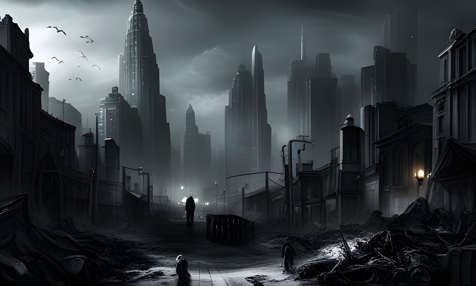 Sinister Noir Cityscape - Collection - AI Generated Artwork - NightCafe ...