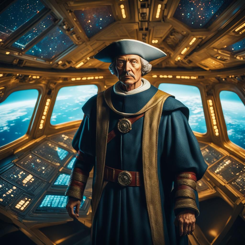 Christopher Columbus exploring new worlds  by @Oldboy