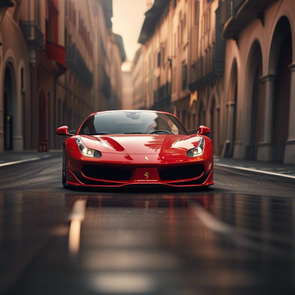 A Ferrari f3 on the street intricate details, 8K resolution - AI ...