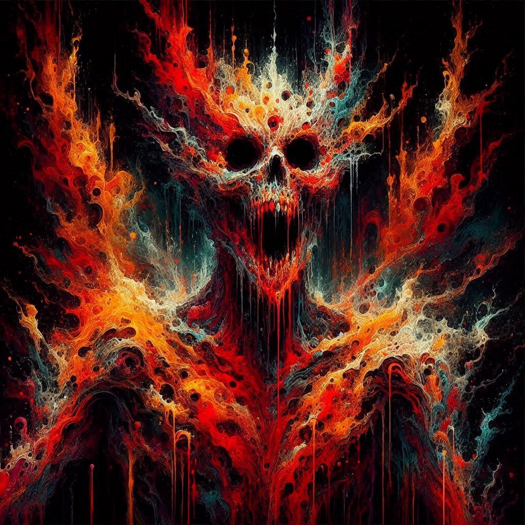 Terrifying ghostly shadow vampire