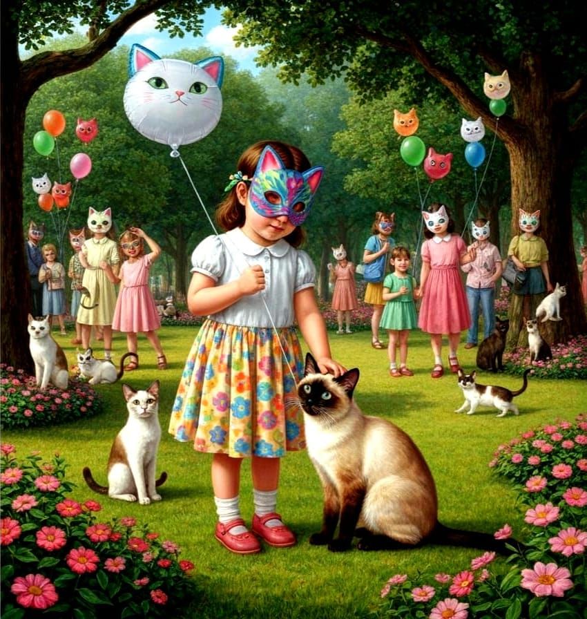 Day of the Cats 🐱🐈😻💜🎈  by @Ylona