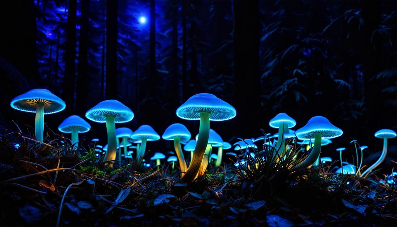 glowing mushrooms