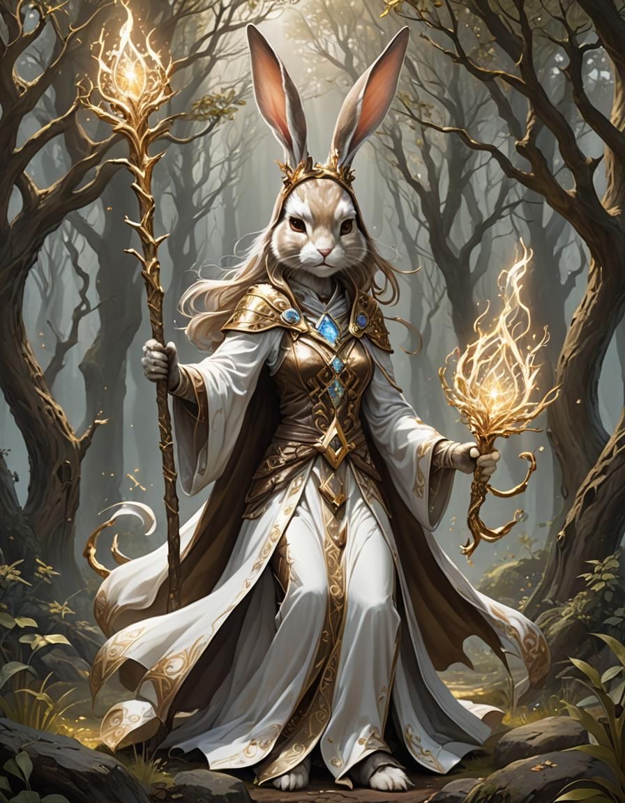 Theánara Duskentail - Harengon Cleric