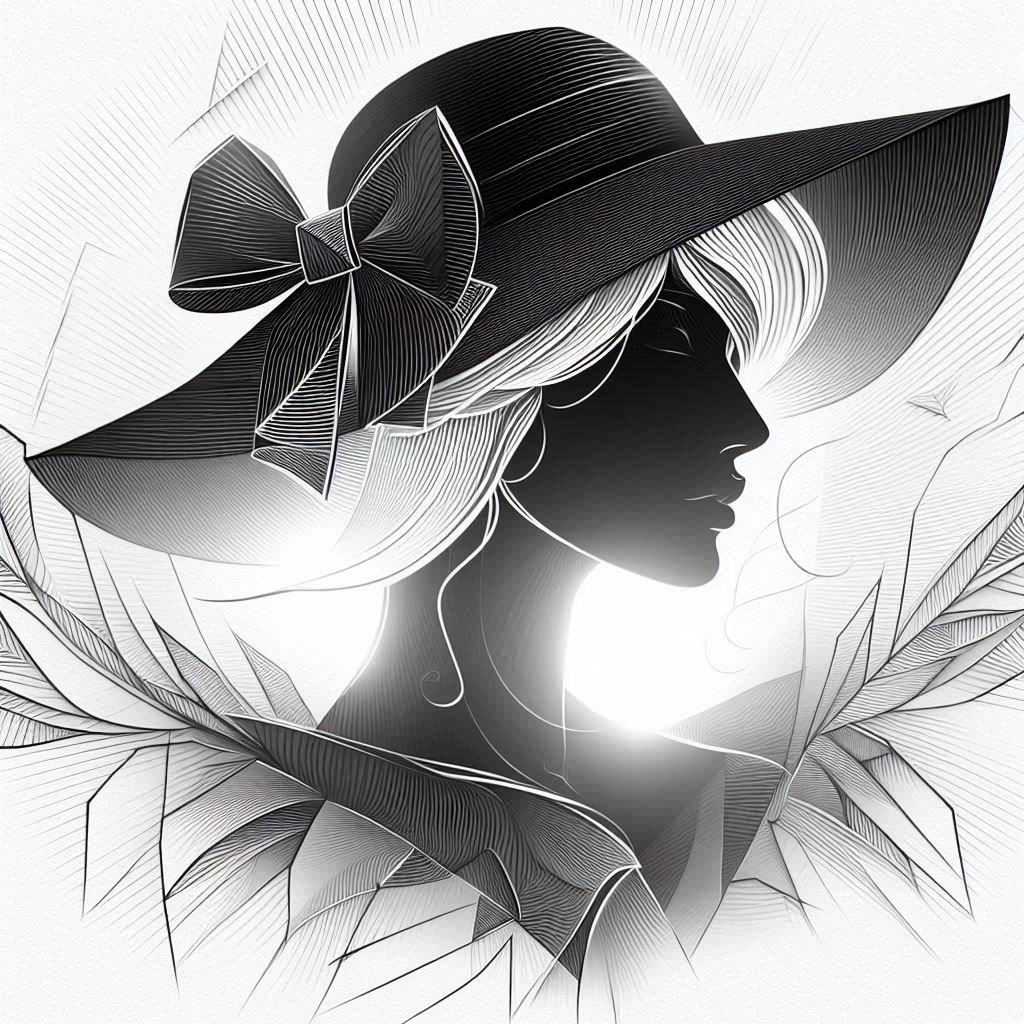 Woman in a hat /sketch/