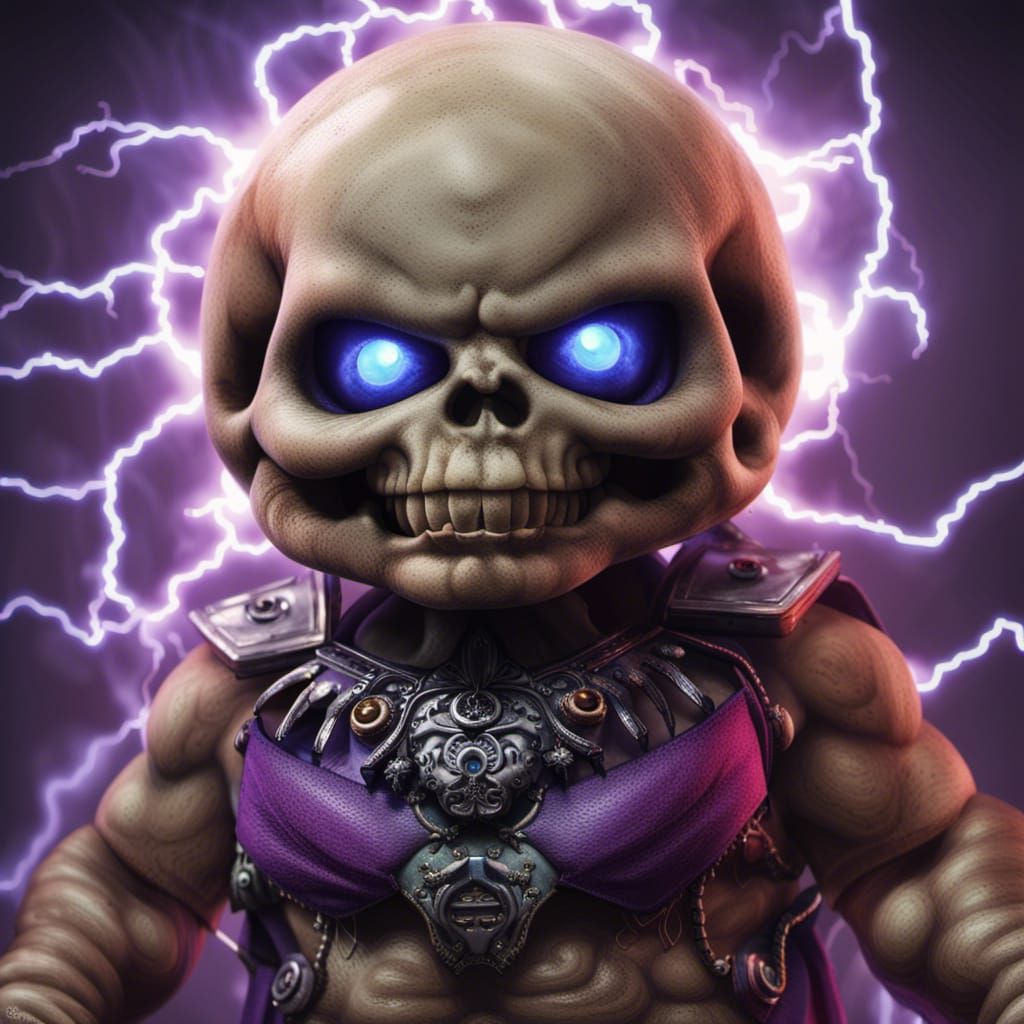 Epic Photograph portrait of obese Baby Skeletor, Infant nemesis ...