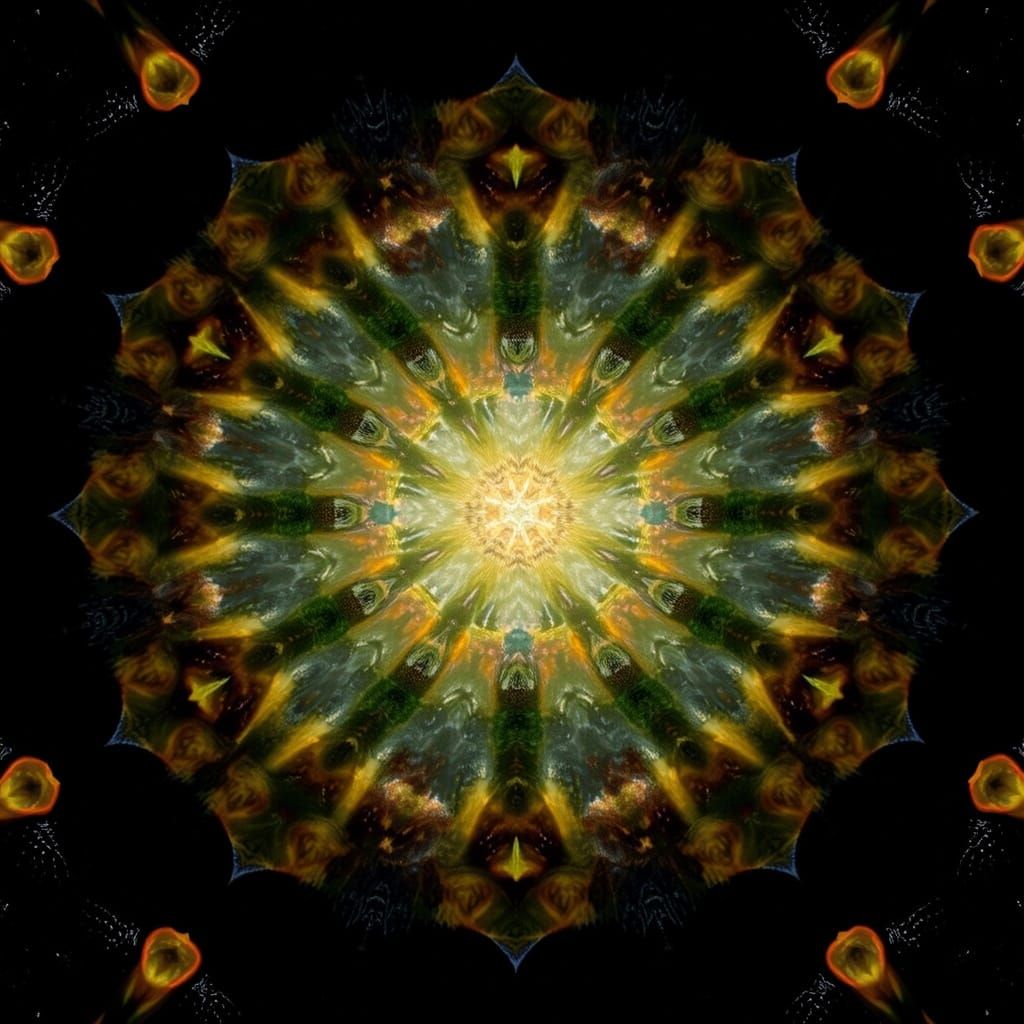 A nebula as seen through a kaleidoscope   by @Hollyberry