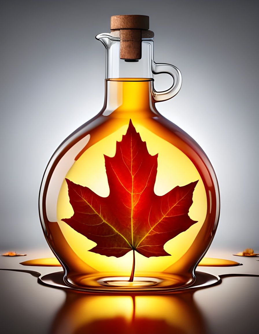 A Maple Leaf Inside a Syrup Bottle  by @Jack-Mike