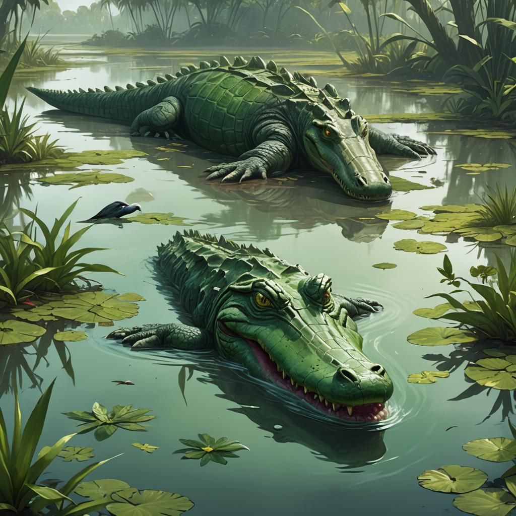 Alligators - AI Generated Artwork - NightCafe Creator