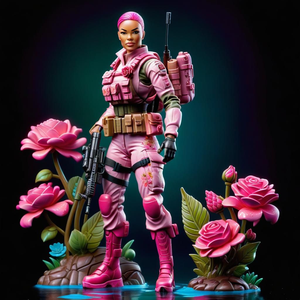 Powerful G.I Jane - The pink action figure  by @Alfalfa_FSN