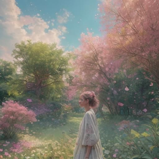 <lora:think:1.0> beauty in the eyes of the beholder By artist "anime", 3d anime art, inspired by WLOP, Artstation, #genshinimpact pixiv, ext...