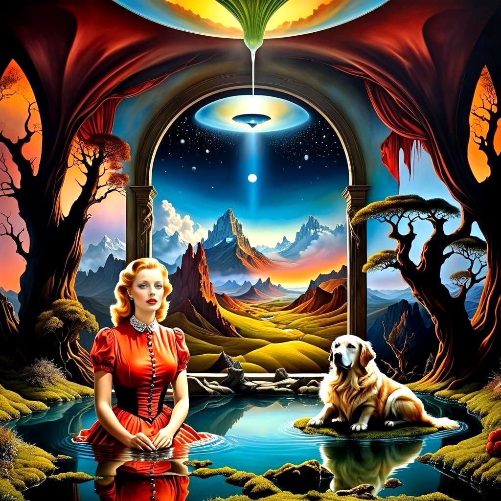 Ethereal Encounter with the Enigmatic Lady of Wonder