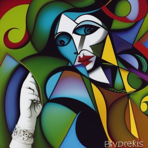 Metaverse Ebbie Parsons  and Picasso style with abstract