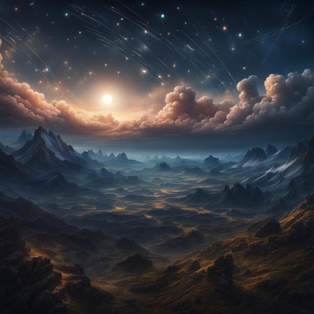 beautiful night sky constellation