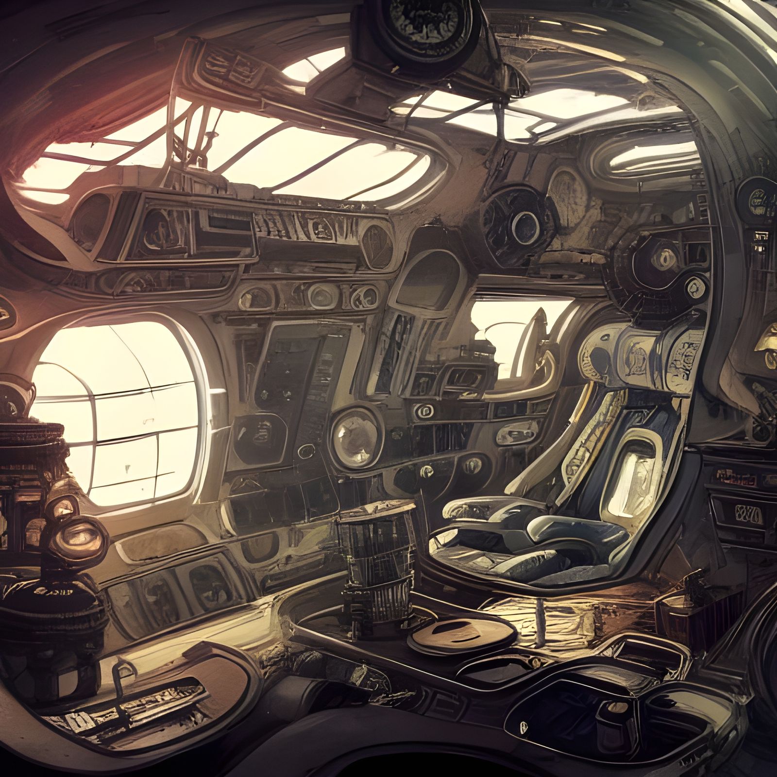 Spaceship Interior I - AI Generated Artwork - NightCafe Creator