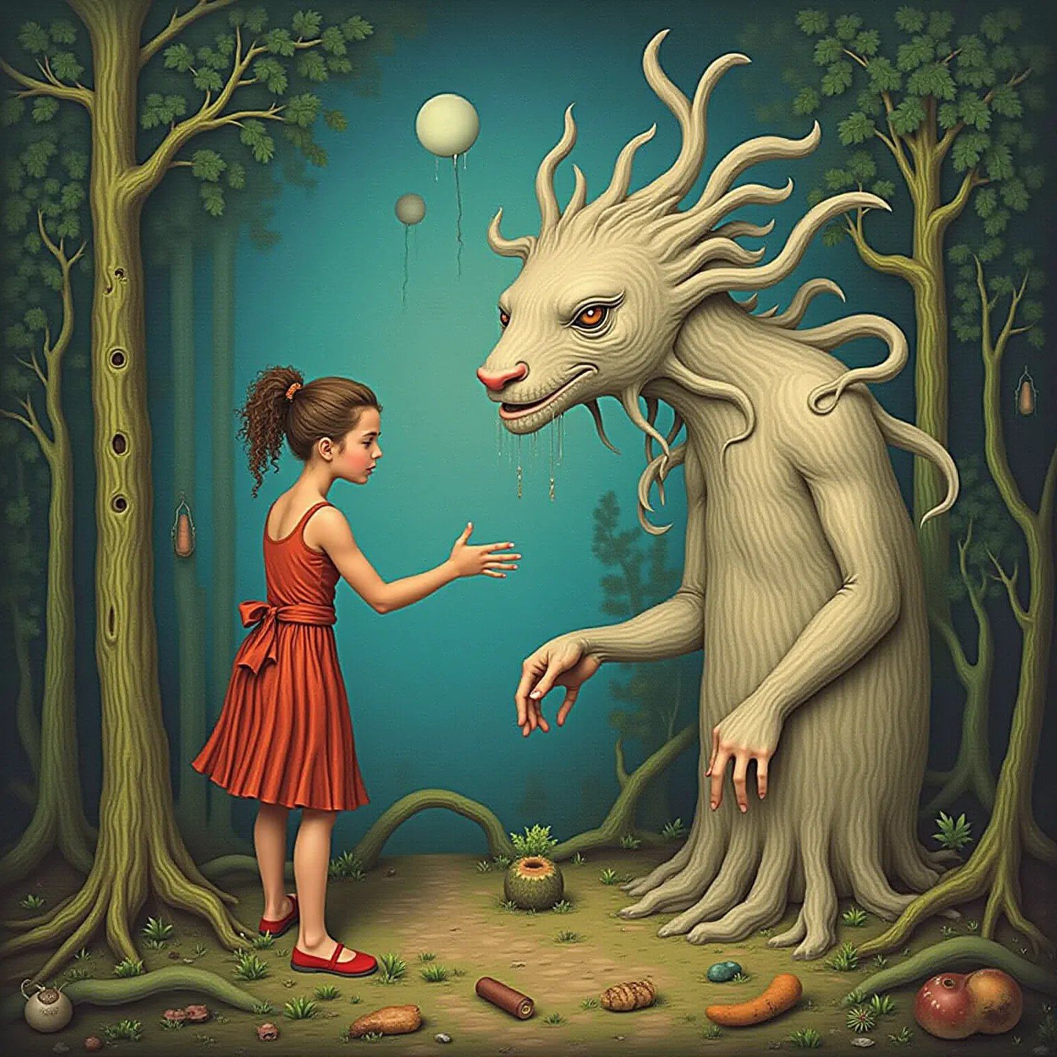 A mysterious encounter in the forest