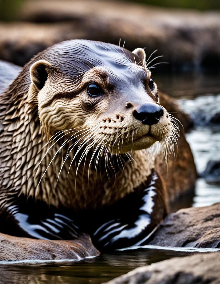 Smooth coated Otter 