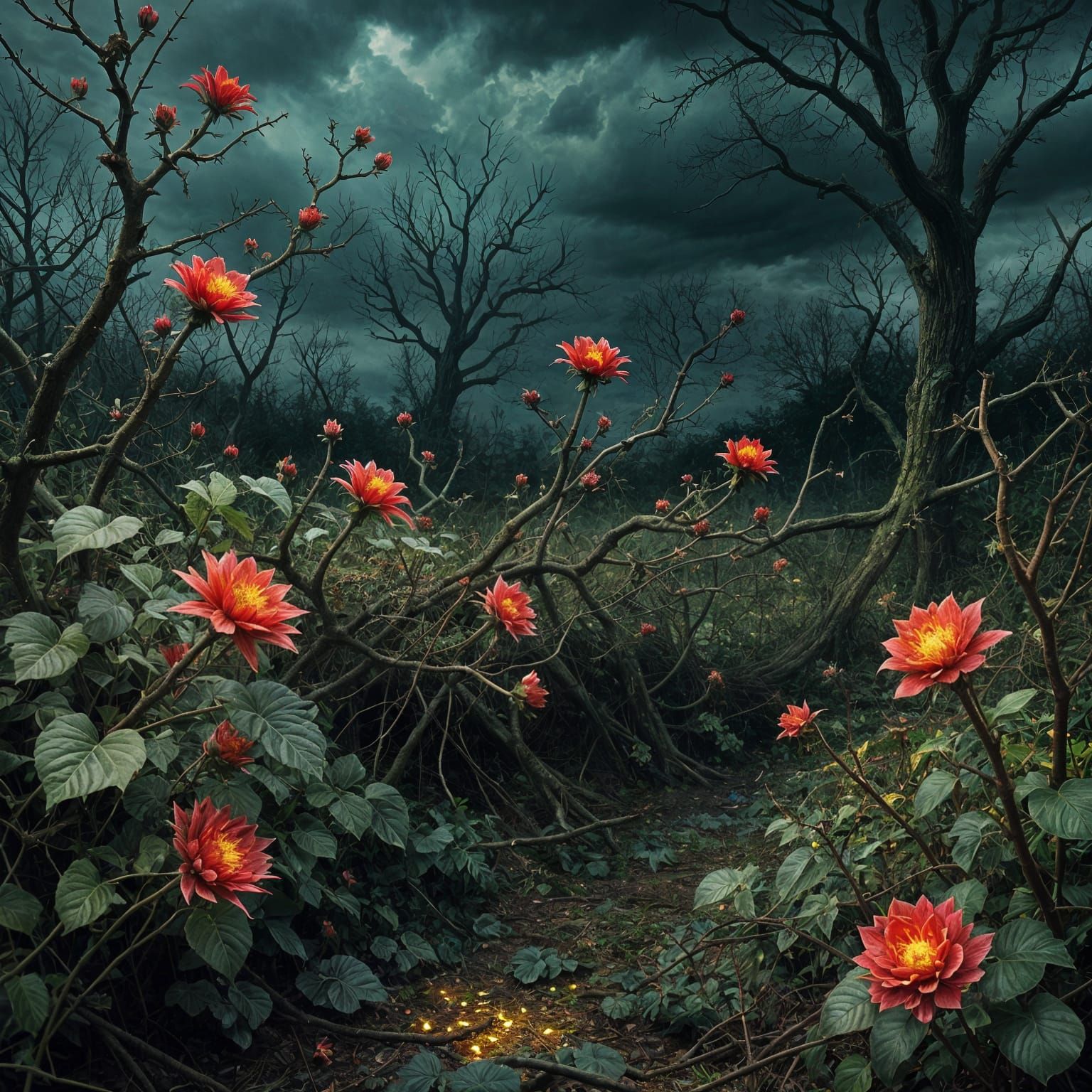 Creepy Garden  by @Antinomy