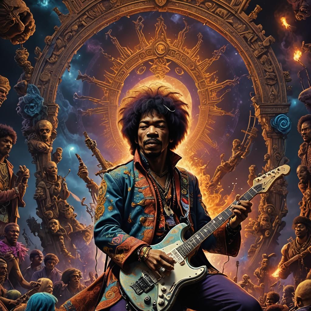 Jimi Hendrix becomes the Voodoo Child.  by @GrotescoJoe