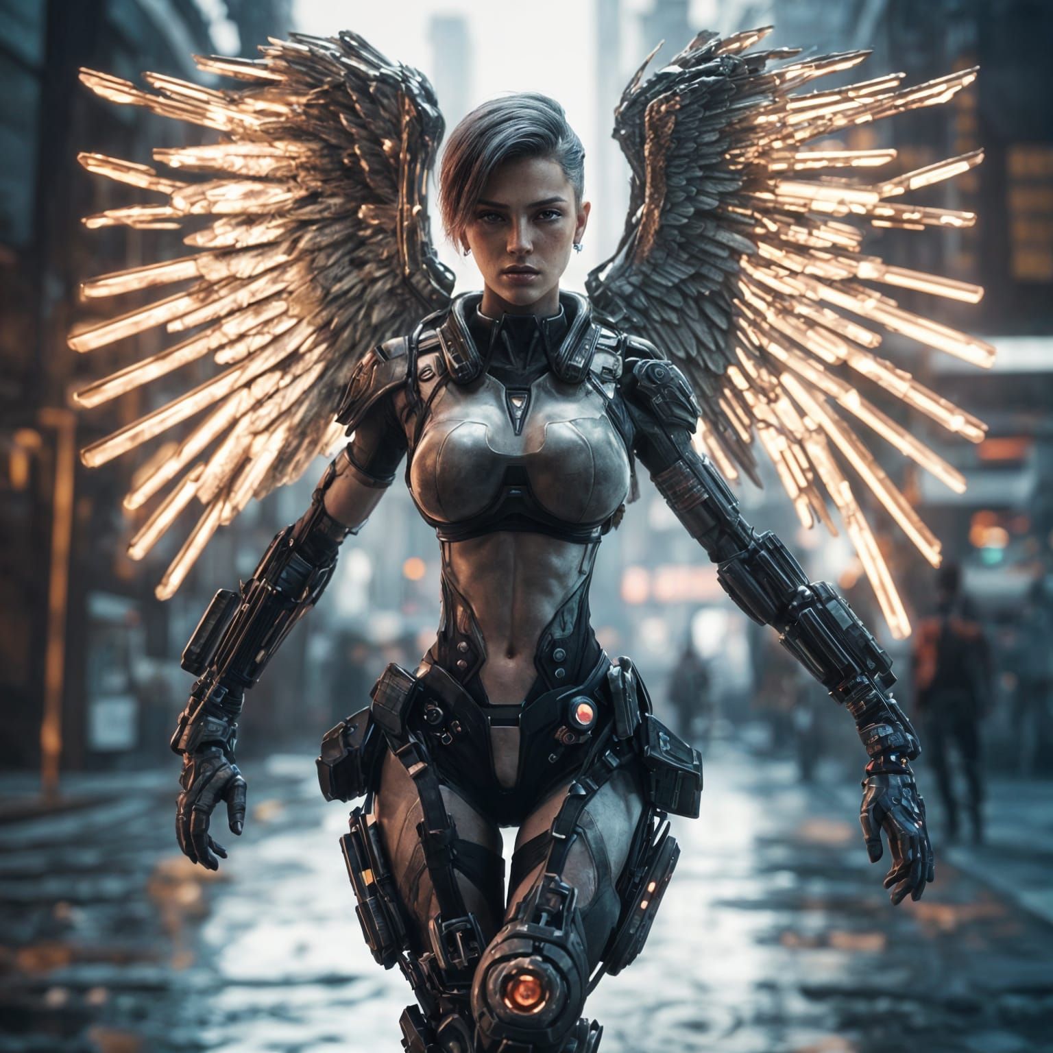 Cyberpunk Angel  by @Emma