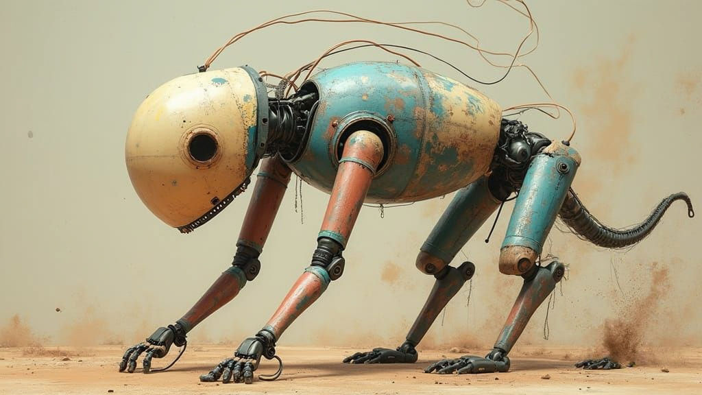 Android Android in Primitive Wassily Kandinsky Style