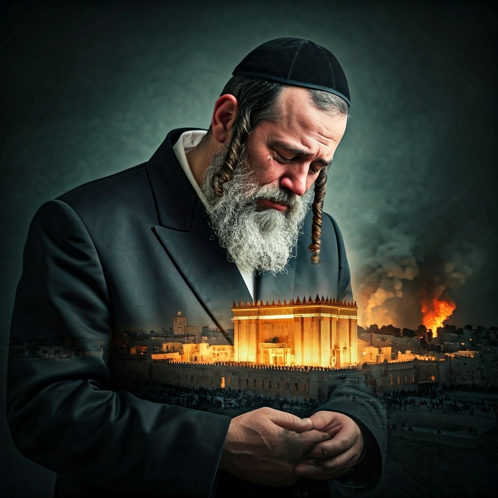 Sorrowful Hasid and the Burning of the Temple