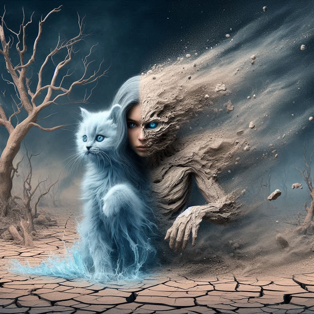 Imitation, a thing-imitated cat