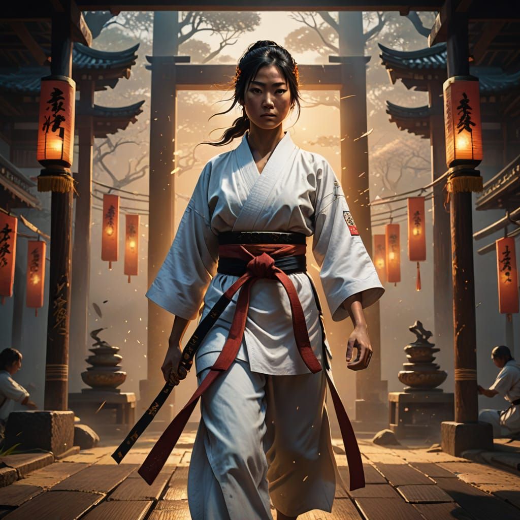 Karate woman   by @Yiu