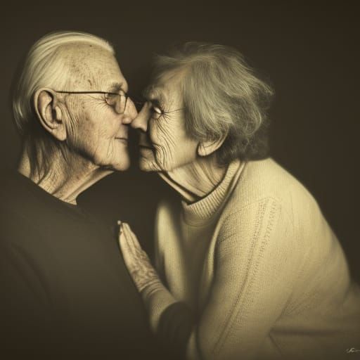 Elderly Couple in Love  by @Stacy