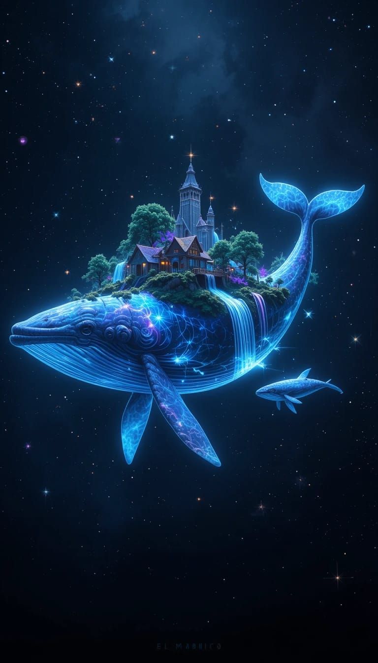 A giant, ethereal whale