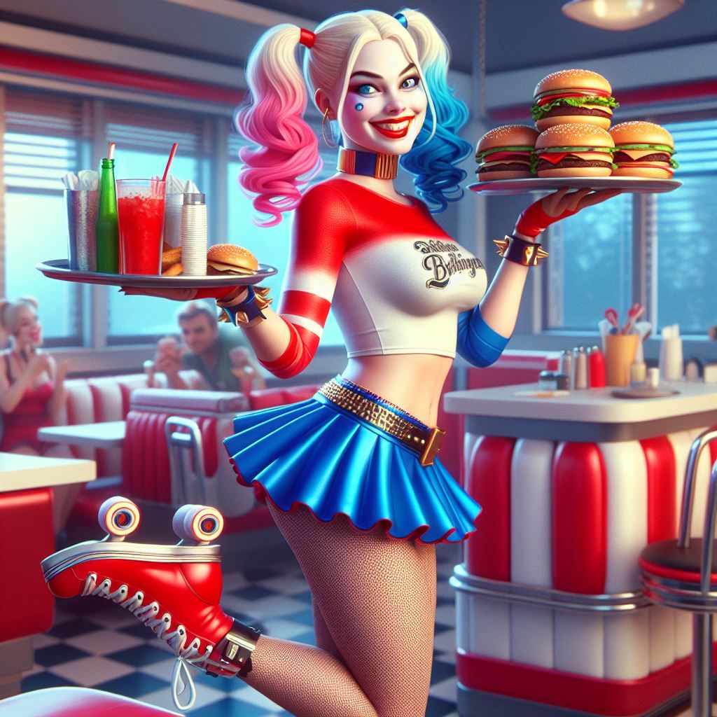 Harley Quinn - Rolling Waitress
