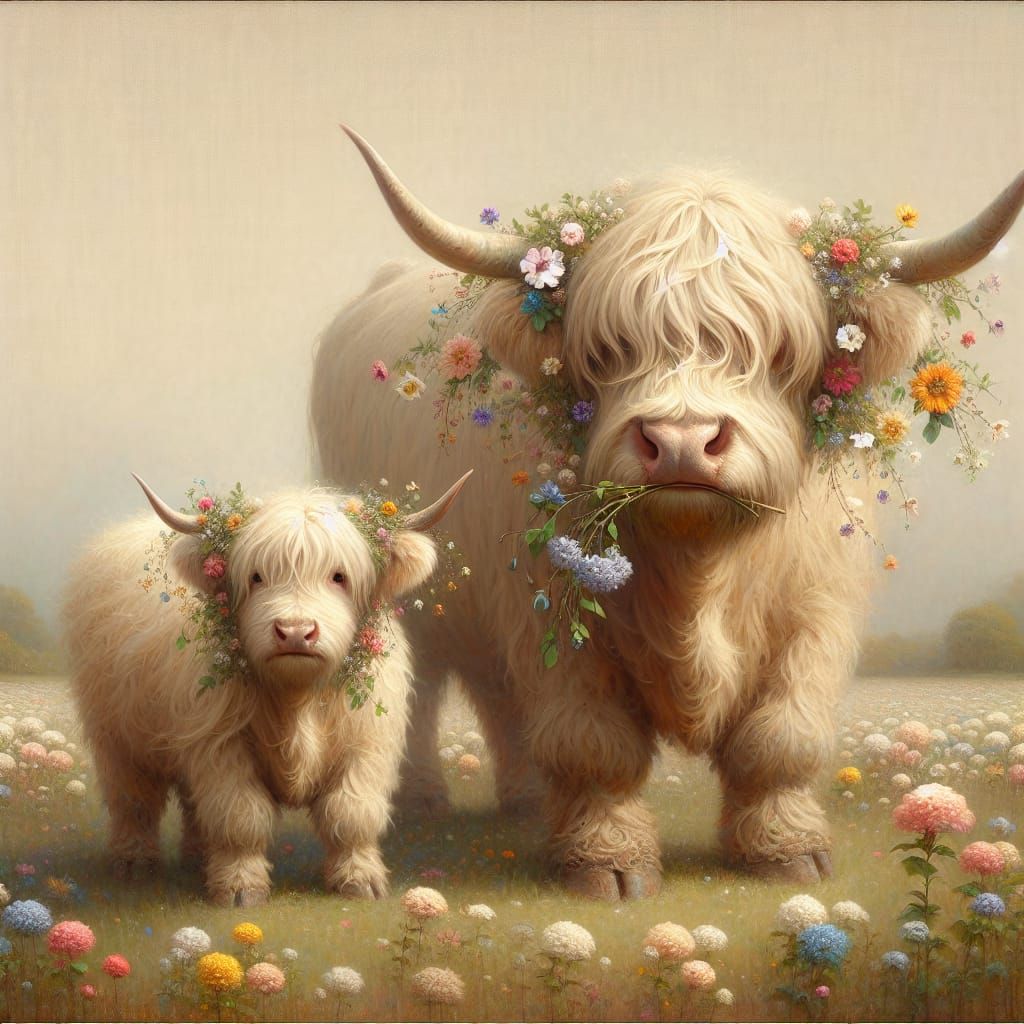 Highland cows  by @Mona